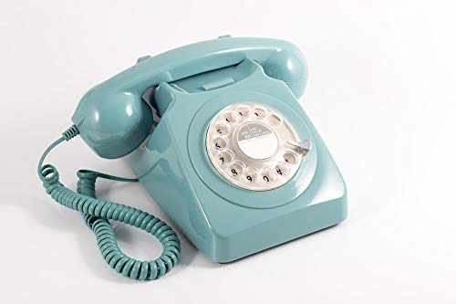GPO 746ROTARYPINK Retro Telefon mit Wählscheibe im 70er Jahre Design Pink Nelke Rosa 